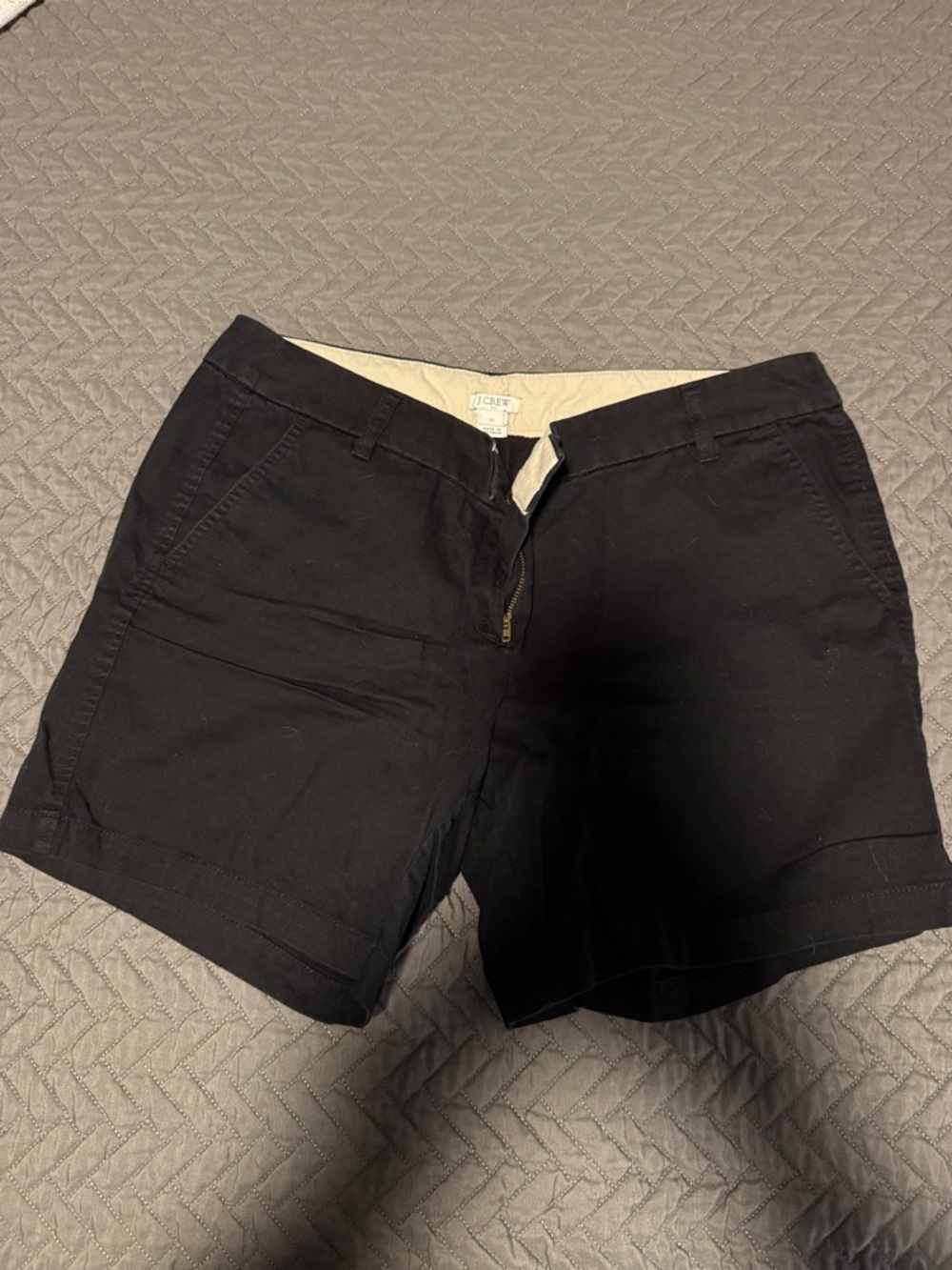 J. Crew Black Cotton Bermuda Shorts